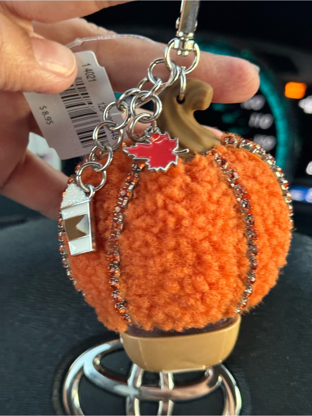 BBW Plush Orange Pumpkin Keychain Bag Charm